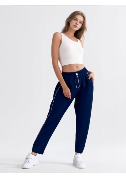 Şeritli Modal Kumaş Rahat Kalıp Eşofman Altı indirimleri