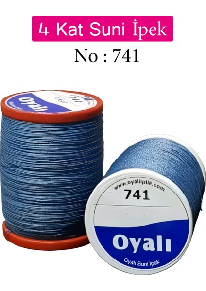 Oyalı 4 Kat Suni Ipek Iplik Iğne Oyası Boncuk Ipi Tığ Oyası NO:741