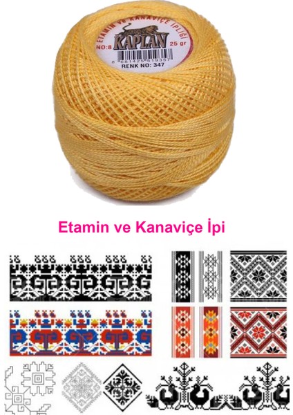 Kaplan Etamin ve Kanaviçe Ipi 8 No Kod/renk: 347 - Royaleks fiyatları
