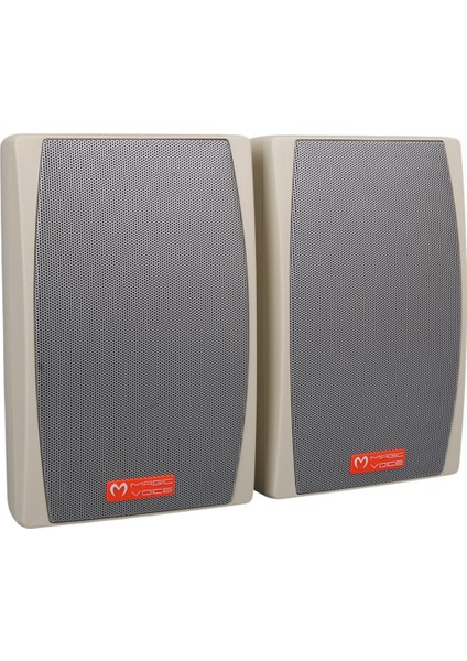 Magıcvoıce Mv-24 13 cm 50 Watt Komütatörlü Hat Trafolu Beyaz Sütun Hoparlör (2'li Takım)