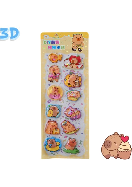Capybara Disney 3 Boyutlu Sulu Sticker Sarı fiyatları