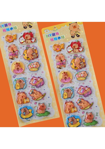Capybara Disney 3 Boyutlu Sulu Sticker Sarı indirimleri