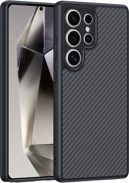 Galaxy S25 Ultra Kılıf M-Safe Şarj Özellikli Karbon Fiber Tasarımlı Zore Elnino Kapak fiyatları