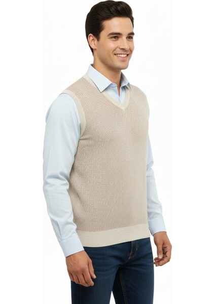 Erkek V Yaka Süveter Çelik Örgü Regular Kalıp 5206H BGL-ST04841 fiyatları
