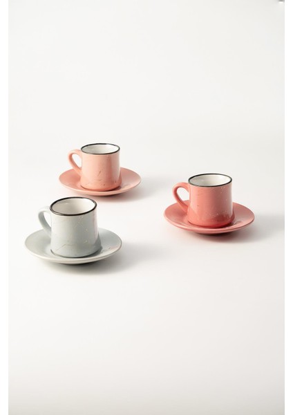 Altın Damarlı Modern Tasarım 6 Renkli Lüks Porselen Fincan Takımı fırsatları