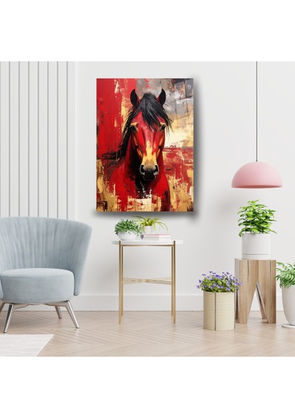 Cam Tablo – Güçlü Bakışlı At Portresiyle Sanat ve Stil Buluşması fiyatları