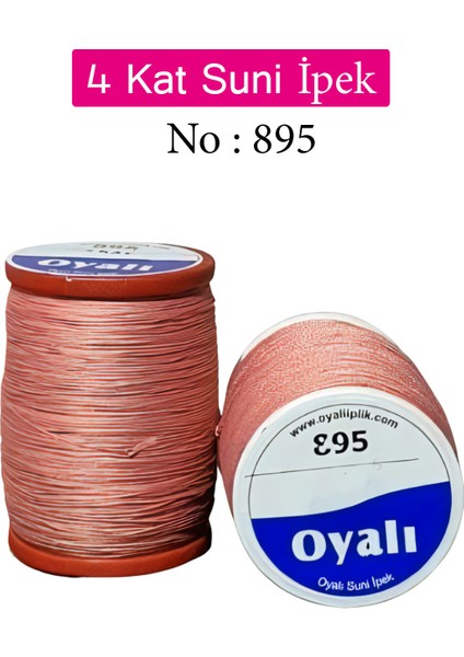 Oyalı 4 Kat Suni Ipek Iplik Iğne Oyası Boncuk Ipi Tığ Oyası NO:895
