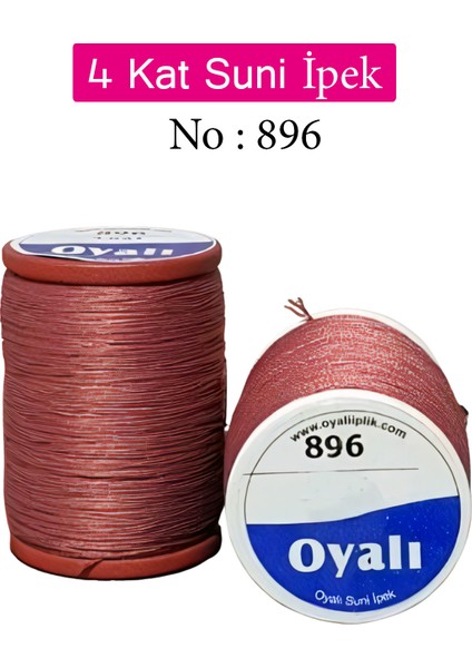 Oyalı 4 Kat Suni Ipek Iplik Iğne Oyası Boncuk Ipi Tığ Oyası NO:896