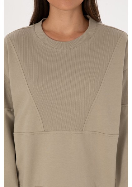 Kadın Açık Haki Sweatshirt 50314170-VR183