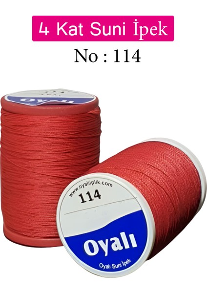 Oyalı 4 Kat Suni Ipek Iplik Iğne Oyası Boncuk Ipi Tığ Oyası NO:114