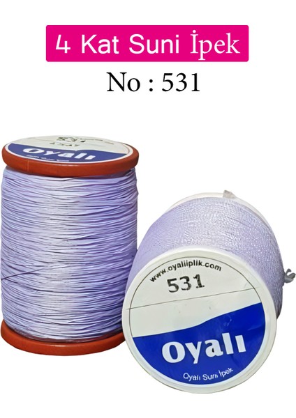 Oyalı 4 Kat Suni Ipek Iplik Iğne Oyası Boncuk Ipi Tığ Oyası NO:531