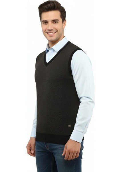 Erkek V Yaka Süveter Çelik Örgü Regular Kalıp 5206H BGL-ST04841 fiyatları