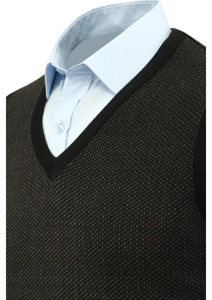 Erkek V Yaka Süveter Çelik Örgü Regular Kalıp 5206H BGL-ST04841 fırsatları