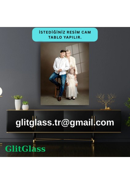 Kişiye Özel Logolu Cam Tablo - Ofis ve Iş Yeri Dekor fırsatları