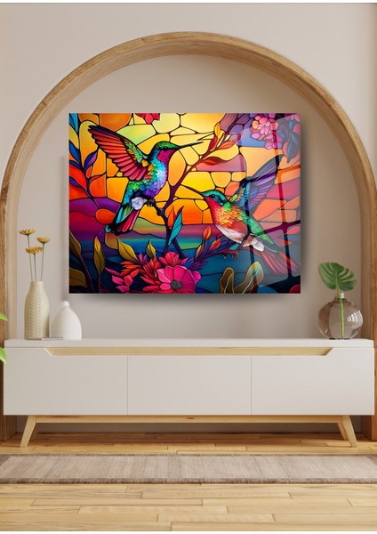 Cam Tablo - Kuşların Sessiz Melodisi fiyatları