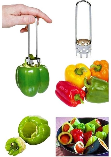 Akcakese Dolma Biber ve Kabak Oyacağı Metal Pratik Sebze Oyacak fiyatları