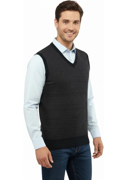 Erkek V Yaka Süveter Çelik Örgü Regular Kalıp 5206H BGL-ST04841 fiyatları