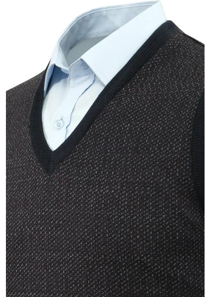 Erkek V Yaka Süveter Çelik Örgü Regular Kalıp 5206H BGL-ST04841 fırsatları