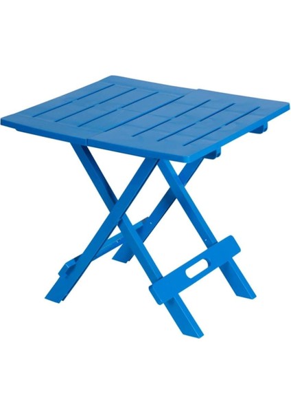 Ev Bahçe Plastik Katlanabilir Piknik Masası Mavi