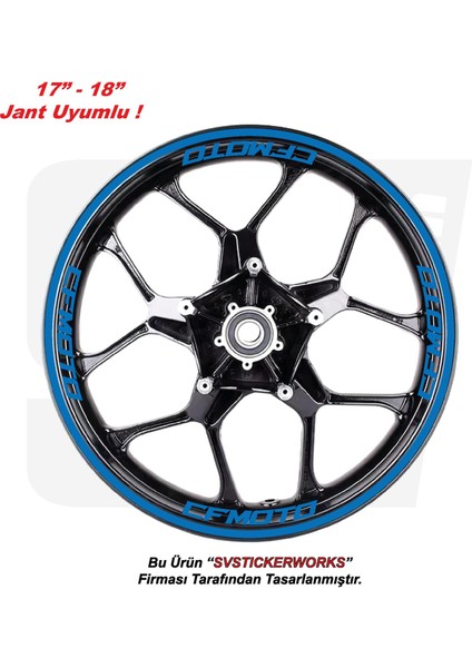 Cfmoto Motosiklet Jant Şeridi 32'li Set Sticker Etiket Modeli