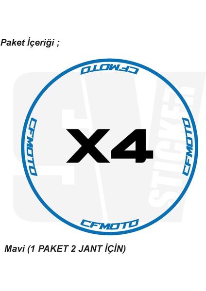 Cfmoto Motosiklet Jant Şeridi 32'li Set Sticker Etiket Modeli fiyatları