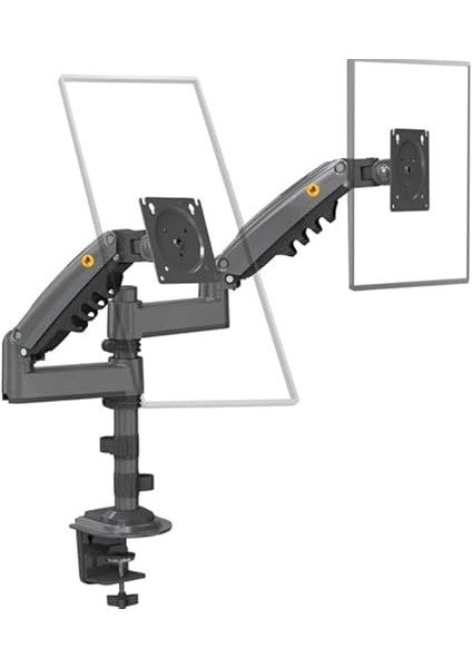 North Bayou Nb H180 Çift Kol Profosyonel Amortisörlü 17"-27" Uyumlu Monitör Standı fiyatları