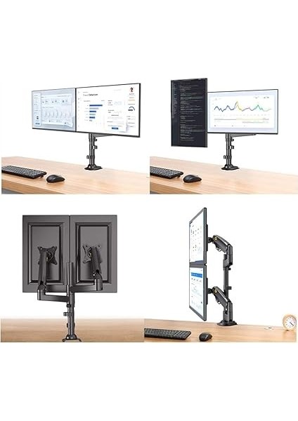 North Bayou Nb H180 Çift Kol Profosyonel Amortisörlü 17"-27" Uyumlu Monitör Standı fırsatları