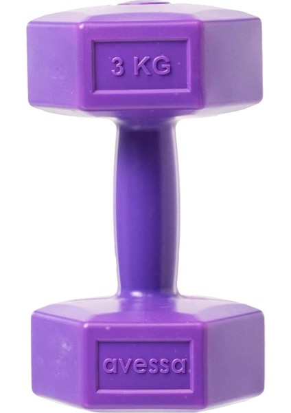 3 kg Plastik Dambıl Set, 2 Adet, Toplam 6 Kg, Mor modelleri