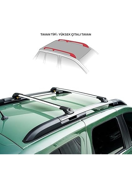 Can Carry Dacia Duster Journey/extreme [2023] Uyumlu Turtle Air1 Ara Atkı Gri fırsatları