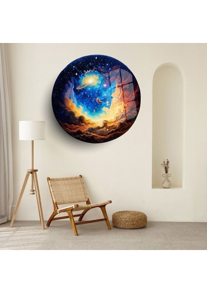 Cam Tablo: Kozmik Manzara ile Modern Dekorasyon modelleri