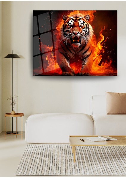 Sert Bakış - Güçlü Kaplan Cam Tablo fırsatları