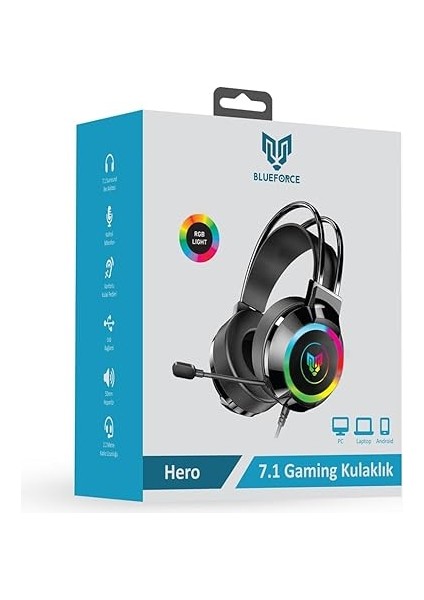 Hero 7.1 USB Rgb Aydınlatmalı Mikrofonlu Gaming Oyuncu Kulaklığı fırsatları