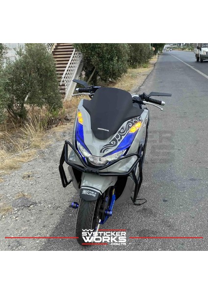 Honda Pcx 2021-2024 Far Üstü Desen Sticker Dekor Etiket Modeli fiyatları