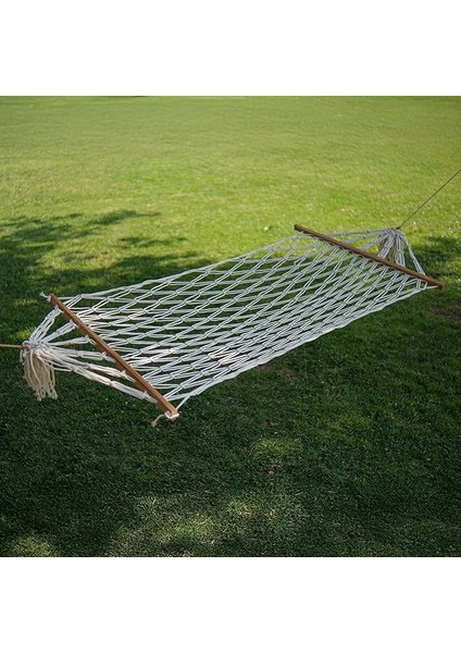 Tek Kişilik Pamuk Hamak | Çift Sarım & Çift Örgü, 200×100 CM, 150 KG Kapasiteli
