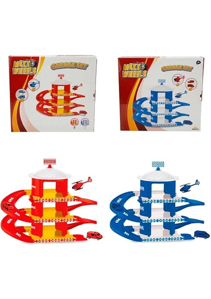 Wheels Polis/itfaiye Otopark 3 Katlı 3 Araçlı Garaj Seti