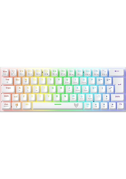 Runner Ful Rgb Mekanik Gaming Oyuncu Klavyesi Blue Switch Q Beyaz