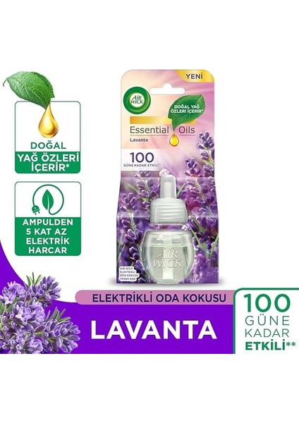 Wick Elektrikli Oda Kokusu Esansiyel Yağlar Yedek Şişe Lavanta fiyatları