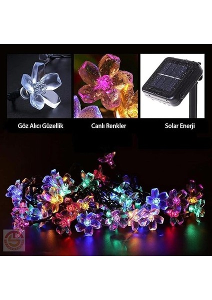 30 Ledli Solar Çiçekli Rgb Bayçe Aydınlatma Dekorasyon Güneş Enerjili indirimleri
