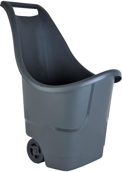 Baha Çok Amaçlı Plastik Bahçe Arabası Tekerlekli 50 Litre Antrasit