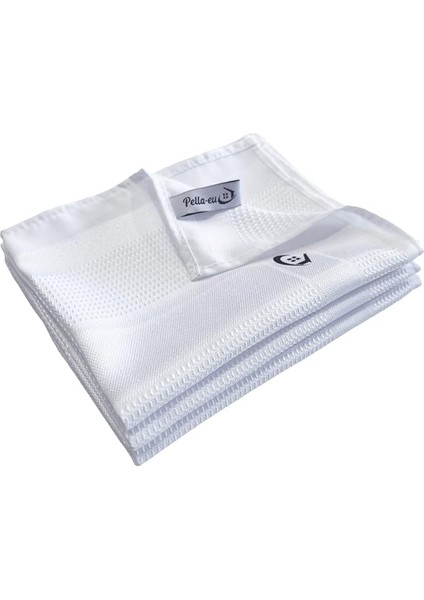 Mikrofiber Temizlik Bezi, 3'lü Set, 40X60 Cm, Beyaz, Cam ve Genel Temizlik Için