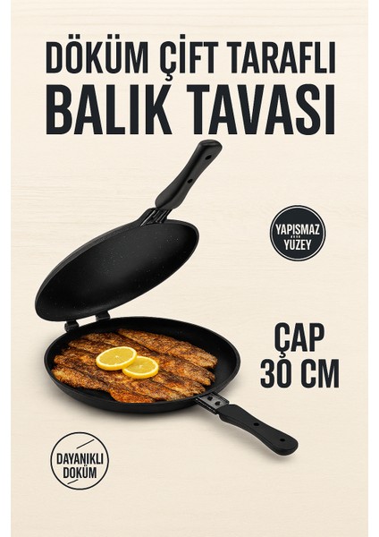 Döküm Balık Tavası Döküm Çift Taraflı