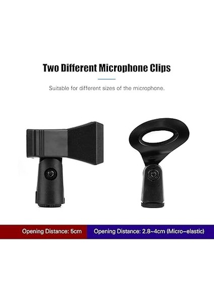 Mikrofon Tripod Stand Boom Zemin Modeli Ayarlanabilir Yükseklik Hafif Ağırlık Ağır Hizmet Kablolu Kablosuz Mikrofon Için Katlanabilir Canlı Ses Mic Klip Tutucularla Sahne Performansı Siyah indirimleri