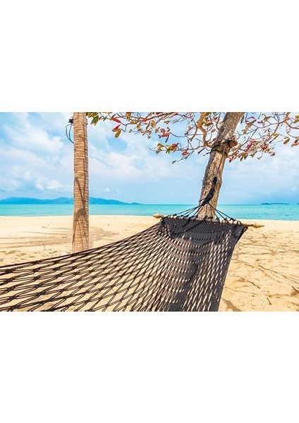 Suya Dayanıklı Polyester Çift Kat Kişilik El Örgü Kalın Halatlı Ipli Sallanan Sağlam Hamak Salıncak fırsatları