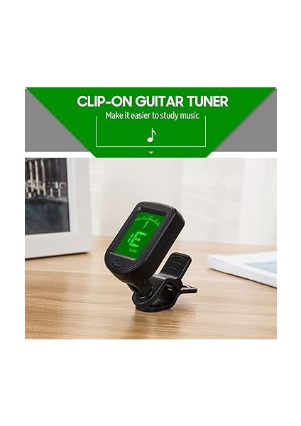 Gitar Tuner, T-02 Gitar Akort Cihazı, Klipsli Kromatik Dijital Tuner LCD Ekran, Akustik Gitar Ukulele Keman Için Mini Boyut Tuner modelleri