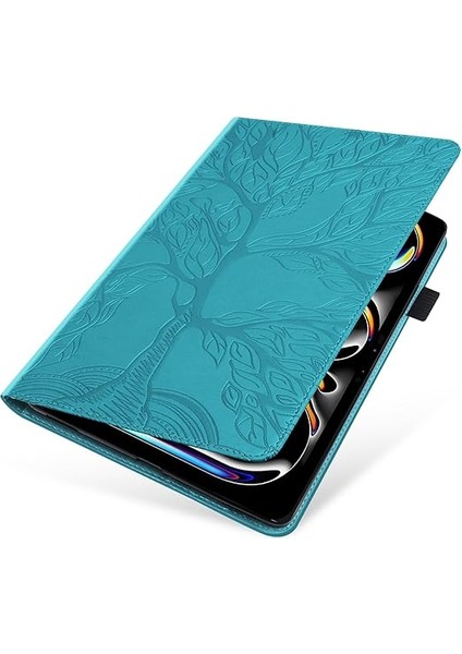 iPad Pro 13 Inç 2024 Için Kılıf Kalem Tutucu ile Pu Deri Kılıf iPad Pro 13 (2024) Stand Fonksiyonlu Koruyucu Kılıf Kapak iPad Pro 13 (2024) Mavi fırsatları