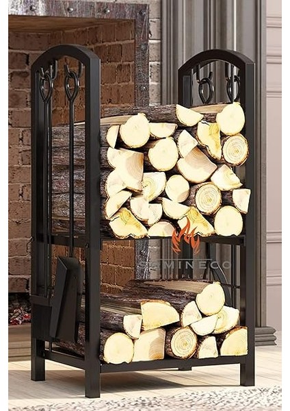 5 Li Ithal Metal Oval Odunluk Raflı Şömine-Soba Maşa Takımı Aksesuar Seti SS-004 modelleri