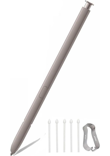 Kalem S Pen Samsung Galaxy S24 Ultra Pen S Pen Touch Pen Için 5 Adet Yedek Kalem Ucu (Gri)