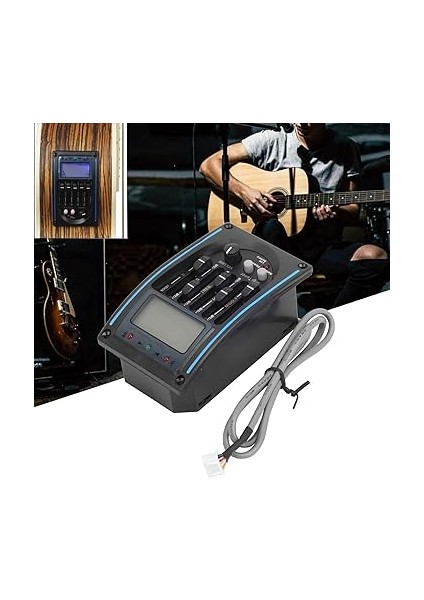 5 Bantlı Gitar Alıcısı Eq Ekolayzer 5 Bantlı Akustik Klasik Gitar Preampı Eq Ekolayzer Piezo Alıcısı A, LCD Ekran Ayarlama Fonksiyonlu Piezo Alıcısı Gitar Preamp Alıcısı fiyatları