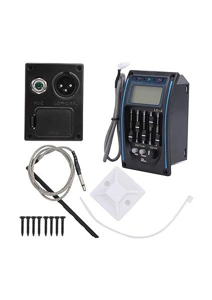5 Bantlı Gitar Alıcısı Eq Ekolayzer 5 Bantlı Akustik Klasik Gitar Preampı Eq Ekolayzer Piezo Alıcısı A, LCD Ekran Ayarlama Fonksiyonlu Piezo Alıcısı Gitar Preamp Alıcısı modelleri