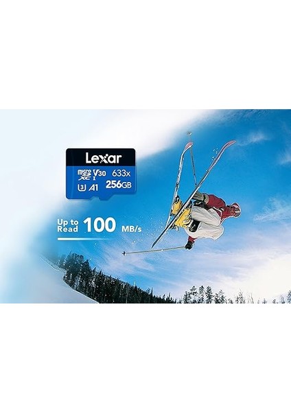 633 x 256 GB Micro Sd Kart, Microsdxc Uhs-I Kartı + Sd Adaptörü, 100 Mb/sn'ye Kadar Okuma, Hafıza Kartı Micro Sd A1, C10, U3, V30, Cep Telefonu/tablet/güvenlik Kamerası Için (LMS0633256G-BNAAA) modelleri